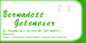 bernadett gelencser business card
