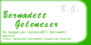 bernadett gelencser business card